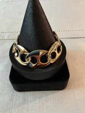 Anchor Link Gold Plated Bracelet